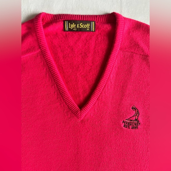 Lyle & Scott Pinehurst Pink Embroidered Golf PGA Championship Sweater Med (43) - Picture 2 of 11